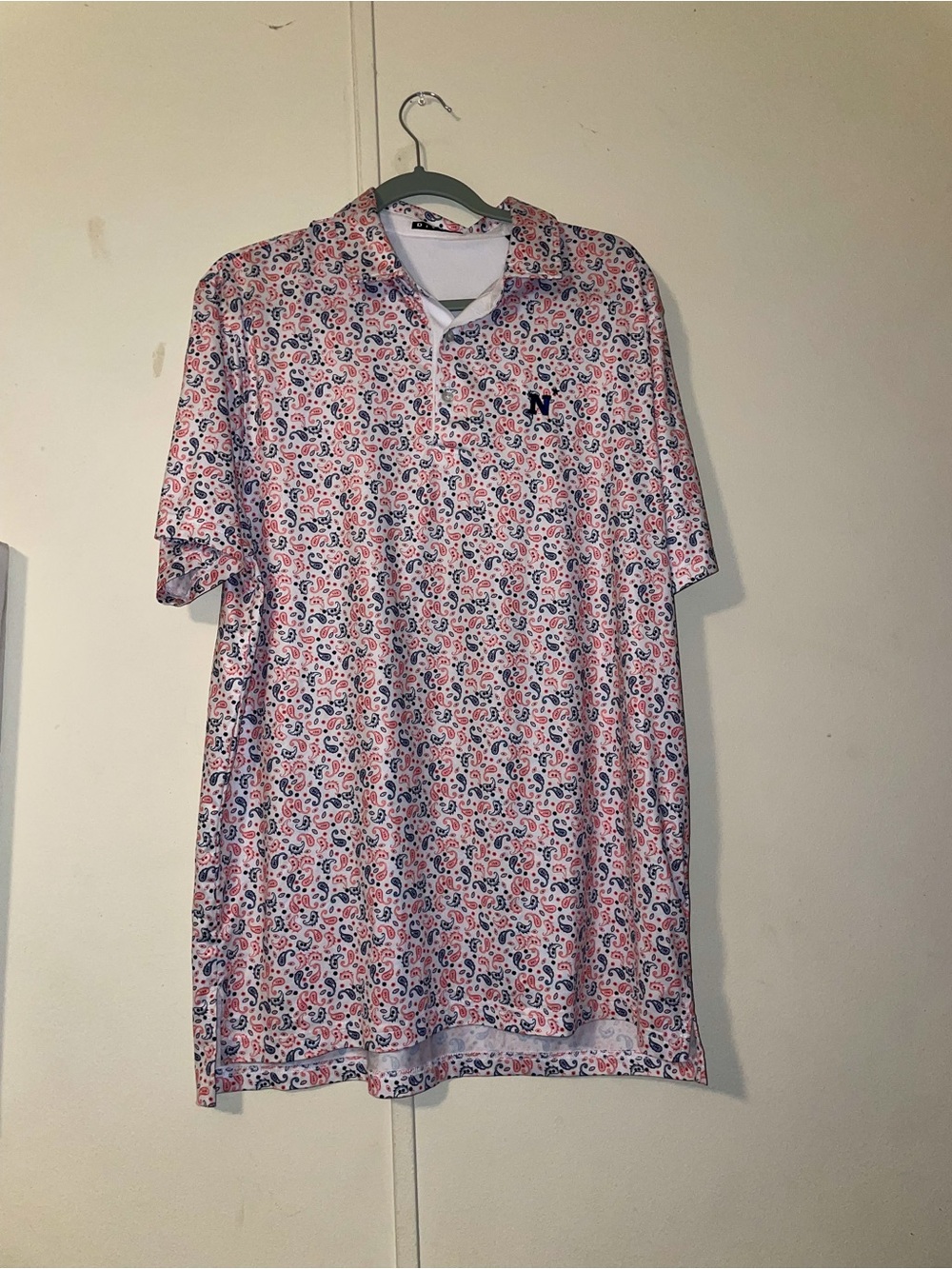 Divots Pink Paisley Short-Sleeve Polo